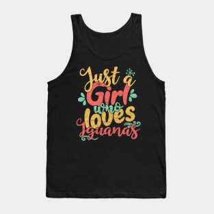 Just A Girl Who Loves Iguanas Gift product Tank Top